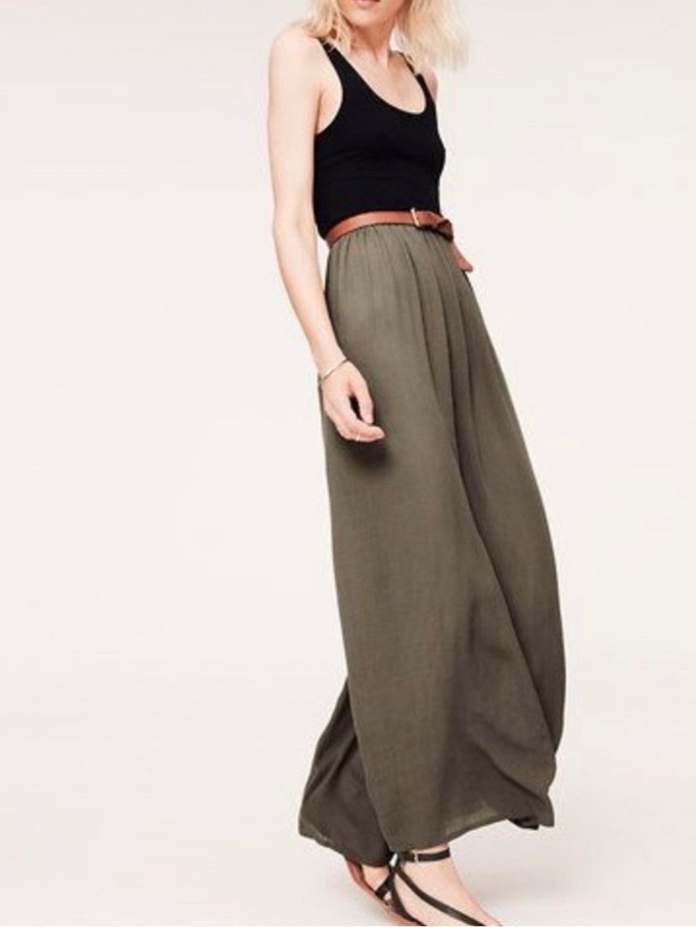 Lou & Grey Olive Maxi Skirt